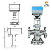Vanne de régulation électrique motorisée à bride haute précision PN16 PN25 étanche IP65 4-20mA modulante 24V 220V DN15-DN350