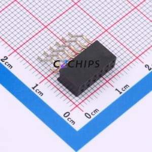 HX PM2.0-2x6P WT Pin Socket SMD,P=2mm,Horizontal Mount Connector ( Jack Structure: 2x6P )( Pitch: 2mm )( Row Spacing: 2mm ) - Product Image 1