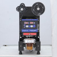 HENGZHI Scelleuse de Gobelets Automatique Électrique en Acier Inoxydable pour Bubble Tea, Lait et Café