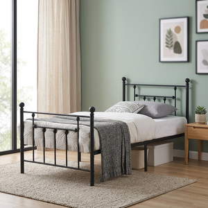 Lit superposé moderne inclinable en métal thermolaqué pour chambre à coucher, hôtel, appartement, villa - Cadre de lit double noir pour bébés et enfants SCE MBK001 - Product Image 3