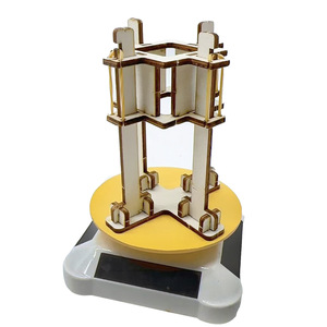 Kit de modelo científico de madera con energía solar para niños, educación STEM, forma geométrica, juguete de montaje manual, 7-9 años - Product Image 1