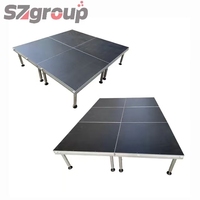 SZgroup SZSP-06 Plateforme de scène mobile modulaire en aluminium portable pour extérieur, design pliable, capacité de 500 kg, supports de scène