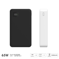 Batterie externe semi-solide NITIKA 15000mAh 65W PD, chargeur portable à charge rapide triple port, certifié PSE
