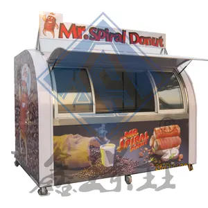 Manufacturer's supply chain push multi functional snack cart night market mobile commercial stall cart food cart