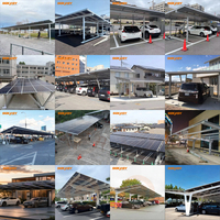 Structure de carport solaire Soeasy, imperméable, avec panneaux solaires BIPV, pour système de montage solaire commercial
