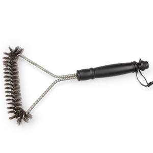 Brosse de nettoyage pour barbecue en acier inoxydable avec poils en fil métallique recourbés, outil de nettoyage polyvalent pour barbecue, durable pour une utilisation en cuisine extérieure - Product Image 2