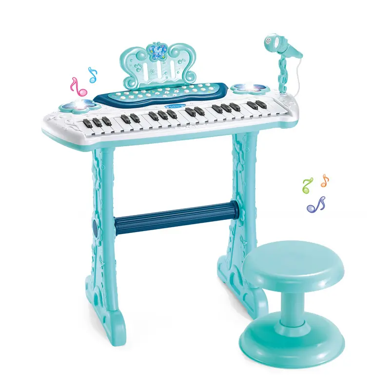 Ept teclado de música elétrico, piano de plástico, 37 teclas, educação, crianças, instrumento musical, brinquedo, orgânio eletrônico para crianças