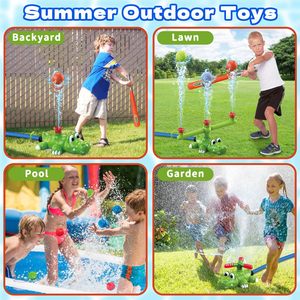 Crocodile Plastic Water Ball Launcher Set with Bat and Balls for Boys Outdoor Play - Product Image 3