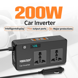 200W điện tự động biến tần cắm trại DC để AC xe biến tần 12V để 220V Xe Adapter sạc xe biến tần chuyển đổi - Product Image 5