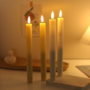 Uzaktan kumanda zamanlama LED konik sütun mumlar akülü ev partisi noel süslemeleri için fitil ışıkları hareketli - Product Image 2