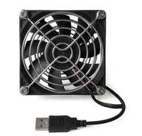 Ventilateur de refroidissement silencieux Speedy 12 cm USB DC 5V à double roulement à billes avec dissipateur thermique en plastique pour routeur, décodeur, PC, boîtier d'ordinateur, DIY