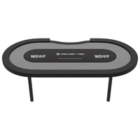 Table de poker professionnelle ovale pliable sur mesure pour 10 joueurs, 240 cm, WSOP Texas Hold'em, vente en gros, divertissement à domicile