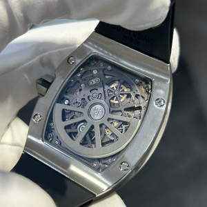 <span class=keywords><strong>Montre</strong></span> de luxe pour <span class=keywords><strong>homme</strong></span> Tonneau <span class=keywords><strong>Ultra</strong></span> Flat 6701, boîtier en titane, cadran squelette, date verticale automatique, bracelet en caoutchouc - Product Image 5