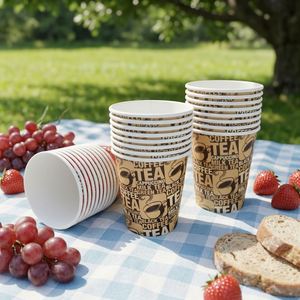 Disposable Colorful Christmas Holiday Thickened Kraft Coffee <b>Paper</b> Cup <b>Insulation</b> Anti-Scald Soymilk Cup - Product Image 2