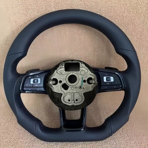 พวงมาลัยหนัง R Line สำหรับรถยนต์ Volkswagen Golf 5 6 7 7.5 <span class=keywords><strong>Jetta</strong></span> MK5 MK6 MK7 MK7.5 GTI Polo Passat CC - Product Image 1