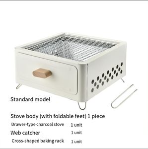 <span class=keywords><strong>Griglia</strong></span> a Carbone Portatile Quadrata per Campeggio, Casa, Giardino e Barbecue all'Aperto - Product Image 6