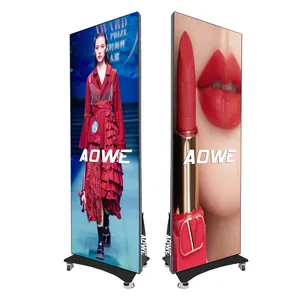 TOPLED Indoor Outdoor P1.2 P1.5 P1.6 P1.8 P2 P2.5 Seamless Splicing Portable Screen Smart Advertising LED Poster Display for Ev