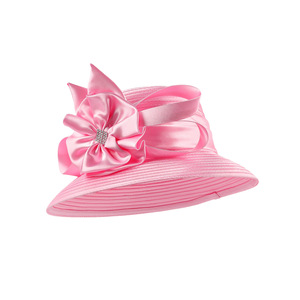 Fashionable Mesh Floral Wide-Brimmed Sunshade UV-Protection Womens Travel Beach Rolled-Brim 100% Church Hat - Product Image 1