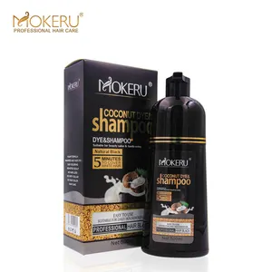Mokeru magico organico naturale professionale veloce puro olio di cocco vergine shampoo colorante di colore nero con cocco ed estratto di erbe
