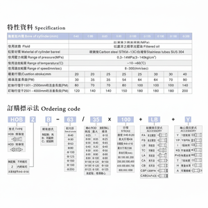 ผู้ผลิตจัดหากระบอกไฮดรอลิก HOB สำหรับงานหนัก กระบอกไฮดรอลิกแบบมีก้านดึงสั่งทำพิเศษ ขายส่ง - Product Image 1