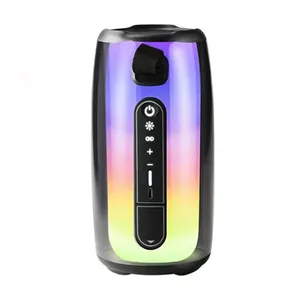 2024 New Bt Speaker PLUSE7 Wireless bluetooth speaker Desktop Colorful RGB Light Portable Karaoke Microphone Audio