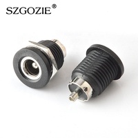 Connecteur de panneau de montage pour prise d'alimentation CC DC-022D, fiche 5,5*2,1, contact en cuivre, boîtier en laiton, courant nominal 1,5A
