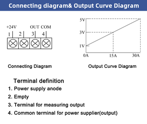 Capteur de courant à effet <span class=keywords><strong>Hall</strong></span> YDG-HSD-3 YADA haute précision ± 0.5% entrée DC0A ~ 30A sortie DC1V ~ 5V transformateur de tension de haute précision - Product Image 6