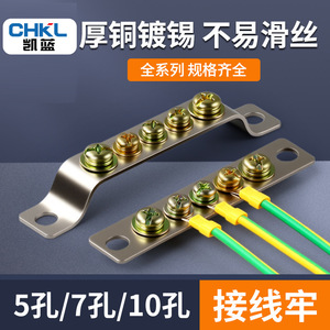 Bloc de bornes à vis Chkl 10 pôles, contact en cuivre, terminaison de câbles, câblage européen - Product Image 4