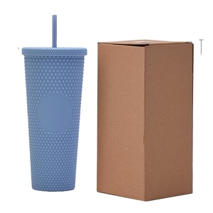 Gobelet réutilisable coloré et brillant à double paroi en plastique, 24 oz, avec logo personnalisé - Product Image 2