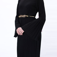 Robe Abaya plissée Style arabe pour femmes, vêtements islamiques, de Ramadan, Kimono, manches évasées, à la mode, Style dubaï, musulman, grande taille,