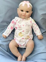 Muñeca de simulación de esmalte de cuerpo de tela de 18 pulgadas, muñeca de renacimiento para niños, regalo de juguete familiar para bebés