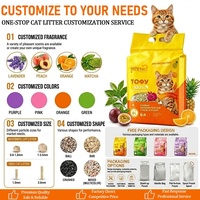 Litière pour chat en tofu soluble dans l'eau, agglomération rapide, sans poussière, contrôle des odeurs, biodégradable, jetable aux toilettes, écologique, à base de plantes, vente en gros