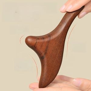 Goldener Sandelholz-Dreieck-Akupressur-Massagestab Fußreflexzonen-Massagegerät für Fuß, Schulter und Nacken Gua Sha Meridian-Massagewerkzeug - Product Image 2