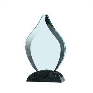 Trofeo in Cristallo a Forma di Foglia con Logo Personalizzato, Premio di Riconoscimento e Onorificenza, Targa in Cristallo - Product Image 6