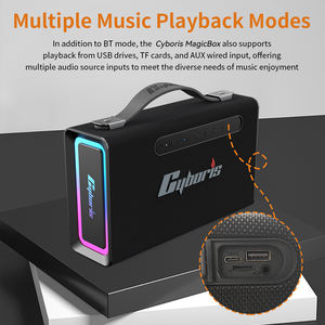 ลำโพงไร้สายพกพา Cyboris T15 เสียงเบสหนักแน่น กันน้ำระดับ IPX6 พร้อมหูหิ้ว รองรับ TF/AUX/TWS แบตเตอรี่ใช้งานได้นาน เหมาะสำหรับกิจกรรมกลางแจ้งและการเดินทาง - Product Image 4