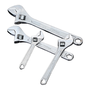 8inch Adjustable Wrench Various Specifications 6inch-24inch 45# Carbon Steel Chrome Plated Industrial Adjustable <strong>Spanner</strong> - Product Image 4