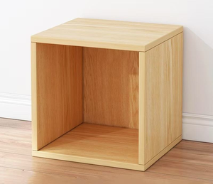 Exhibidor de Madera Natural, <span class=keywords><strong>Caja</strong></span> de Almacenamiento Modular Multifuncional para Colección de Vinilos, CDs y Revistas, Exhibición Ecológica - Product Image 2
