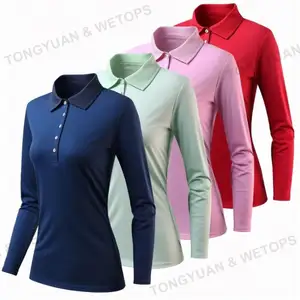 Abbigliamento personalizzato Logo personalizzato donna Polo donna Polo magliette a maniche lunghe abbigliamento da Golf donna Para Mujer magliette vuote