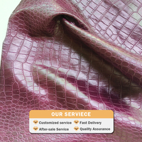 Vente chaude 0.7mm peau de Crocodile en relief en cuir PU cuir synthétique personnalisable pour vêtements et sacs tissu de haute qualité