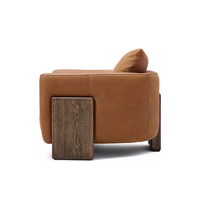 Fauteuil Canapé Confortable à Siège Cylindrique pour Salon, avec Coussin Doux en Peluche et Cadre en Chêne Massif, Idéal pour Appartement - Approvisionnement Direct