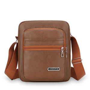 Bolso Bandolera Jingpin para Hombre, Gran Capacidad, Cuero PU, Estilo Casual de Negocios, Color Sólido, Primavera 2026 - Product Image 2