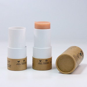 Biodegradable Kraft Paper Twist up Deodorant Tubes Foot Butter Hand Butter Packaging Round Cardboard <b>Box</b> with Twist up Inner - Product Image 1