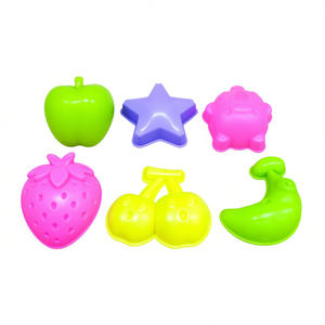 Colorful Sand Mold Toy Set with Rake and Fruit Shape <b>Beach</b> <b>Accessories</b> for Kids Mesh Packed - Product Image 2