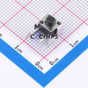 TC-1102N-B-AL-B Tactile Switch Bent Lead Through Hole,6x6mm Switch Single Pole Single Throw Round Button 1N Right Angle Insert - Product Image 1