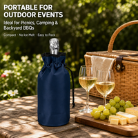 Pochette réutilisable en tissu avec cordon de serrage pour bouteille de vin, champagne et spiritueux, idéale pour la présentation
