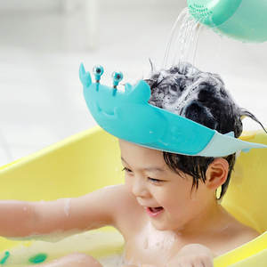 Bonnets <span class=keywords><strong>de</strong></span> douche pour bébés Chapeaux <span class=keywords><strong>de</strong></span> shampooing imperméables Visor Protect Ears Head Hair Washing Hats for Toddler Kids - Product Image 6