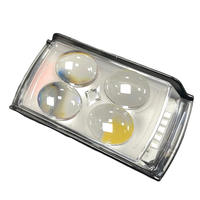 Mini Systèmes d'Éclairage de Conduite à 4 Lentilles Blanc Jaune 12-36V Ampoule LED Phare de Moto Projecteur de Conduite pour Moto et Toutes Voitures