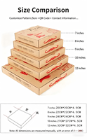 Boîte à pizza en carton ondulé écologique avec fermeture magnétique gaufrée pour la livraison et l'emballage de restaurants à emporter