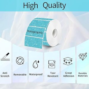 3x2-inch Holographic nhiệt dán nhãn, đèn flash không thấm nước trực tiếp nhãn nhiệt cho Mã Vạch, gửi thư, DIY thiết kế - Product Image 2