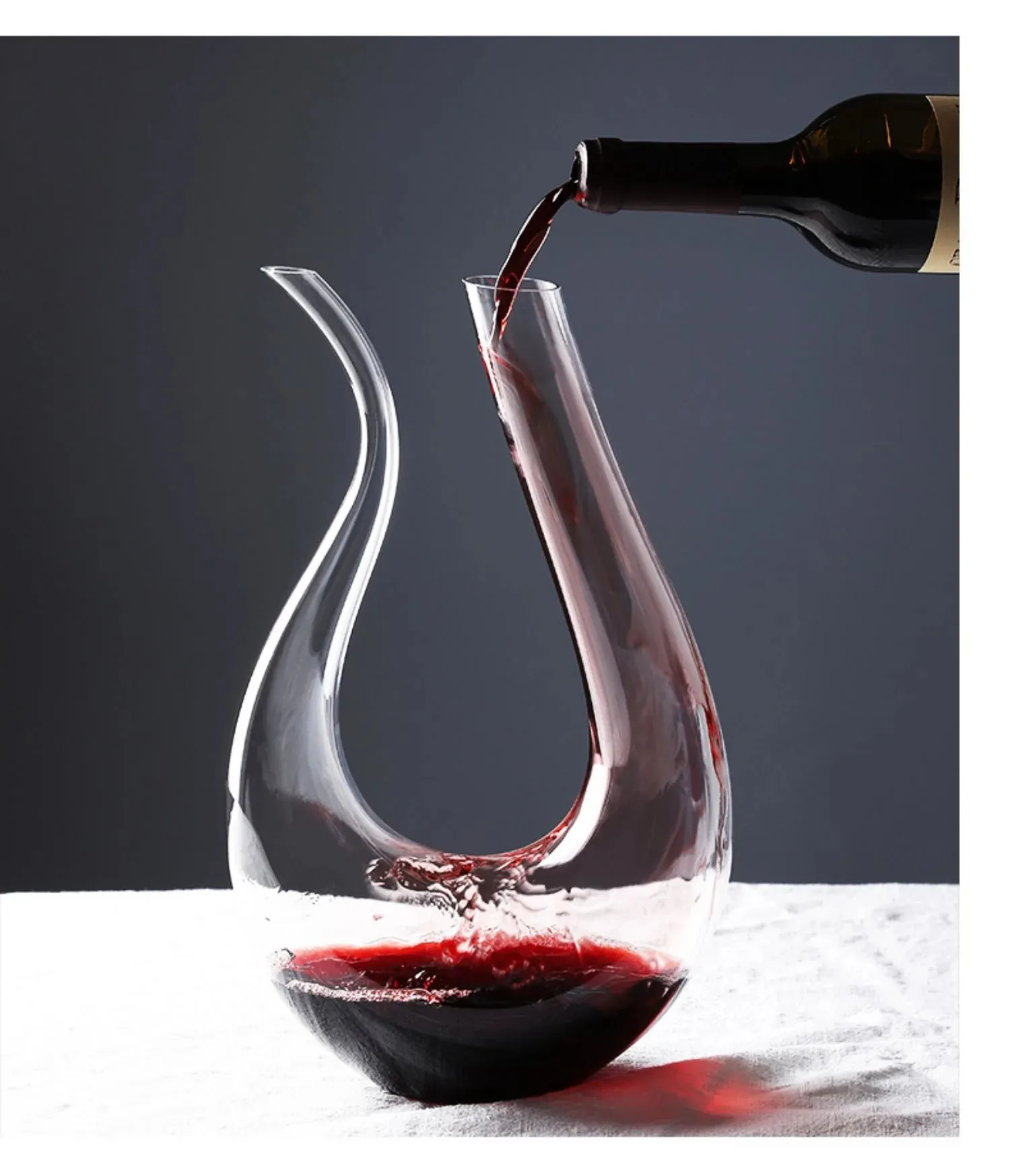 1500ML 와인 디켄터 세트 럭셔리 수제 크리스탈 레드 와인 브랜디 샴페인 안경 디켄터 병 저그 푸어 통풍기